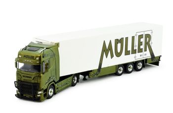 TEK83565 - SCANIA S Highline 4x2 con rimorchio frigorifero 3 assi MULLER