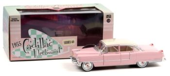 GREEN84098 - 1955 CADILLAC Fleetwood Serie 60 rosa con tetto bianco