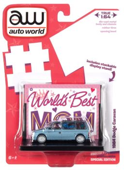 AMMAWAC017-A - DODGE Caravan 1984 blu WORLD'S BEST MOM in blister