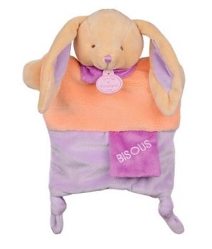 DC2784LAPIN - Arancio e viola Piccolo coniglio segreto burattino 25 cm