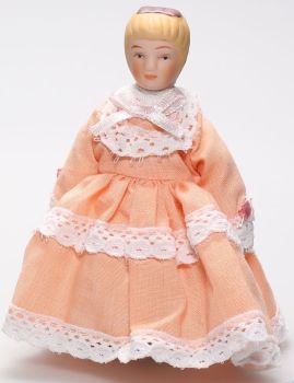 DELP104 - bambina per casa delle bambole altezza 9 cm