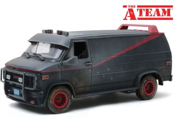 GREEN13567 - GMC Vandura 1983 the All Risks Agency The A-Team (1983-1987) versione sporca e fori di proiettile