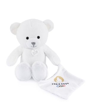 JO2448 - Orsacchiotto con peluche bianco - Parigi 2024 - 25cm