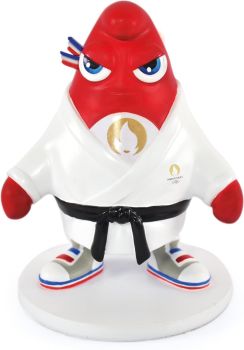 JO2511 - Figura ufficiale dei Giochi Olimpici di Parigi 2024 - judo - 13 cm