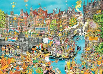 KING5132 - Puzzle da 1000 pezzi di Queen's Day Amsterdam