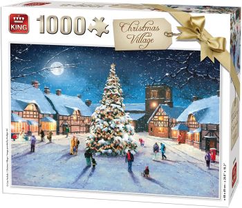 KING5610 - Puzzle 1000 Pezzi Il Villaggio di Natale