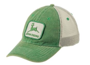 MC13080608IV - Cappellino con retro in rete vintage JOHN DEERE verde