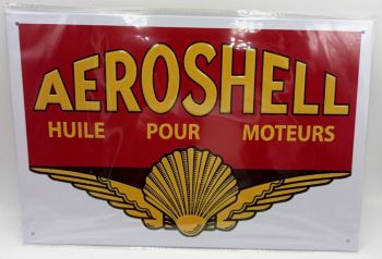 MAGPB222 - Targa in metallo AEROSHELL - 20x30 cm