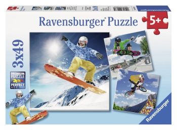 RAV09287 - 3 puzzle di sport d'azione - 49 pezzi