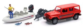 NEW37186 - JEEP con rimorchio e barca