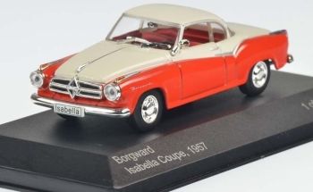 WBX128 - BORGWARD Isabella coupé 1957 rossa e bianca