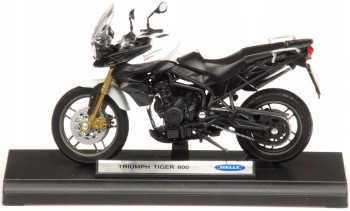 WELTR19660PWH - Moto TRIUMPH Tiger 800 bianco e nero